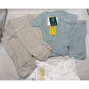 Summer Rayon from Bamboo Toddler Pajamas Short Sleeve Set, Girls Boys 12-18 mos.